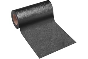 YUSHENGTAI Simili Cuir Autocollant, Reparation Cuir, 8 x 150 cm Patch Cuir Auto-adhésif Rénovation, Kit Reparation Cuir Adhesif pour Canapés Sièges de Voiture Sacs à Main, Noir