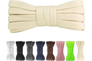 Yusimu Flat Shoe Laces for Trainers,Air Force 1,Converse,8mm Wide Replacement Laces for Sneakers and Sport Shoes,Durable Athletic Shoelaces for Men,Women,and Kids