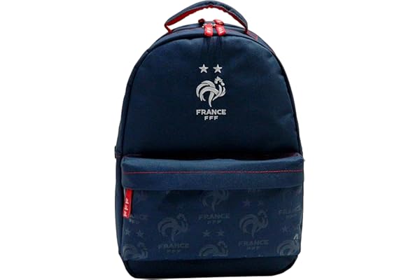 Equipe de FRANCE de football Sac à Dos Scolaire FFF - Collection Officielle, 43 x 30 x 14 cm, Bleu