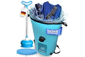 KROCKAZONE. Machine à laver portable sans électricité – Kit de planche à laver pliable, petit et léger pour le lavage à la main, machine à laver de voyage – Mini sac de lavage mobile pour le camping, les voyages,