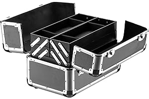 Wiltec Alu Transportkoffer, Aufbewahrungskoffer mit 2 Schlüsseln, Universalkoffer für Werkzeug, Hobby, Arbeit, Mehrzweckkoffer mit Innenaufteilung