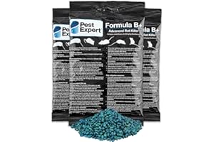 Pest Expert Formula ‘B+’ Advanced Rat Killer Poison 3kg (30 x 100g) - Strongest Maximum Strength - Single Feed Brodifacoum