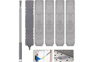 Wantli Spolverino Telescopico Viene Fornito Con Quattro Panni Per La Pulizia Sostituibili, Spazzola Telescopica Per Polvere Per Sotto Il Divano, Armadi, Letto, Spolverino Per Polvere