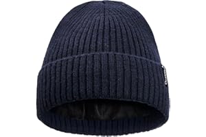 Ocatoma Beanie for Men Women Winter Cuffed Hat with Warm Lining Soft Ski Hat Unisex Cap Gifts for Men Women