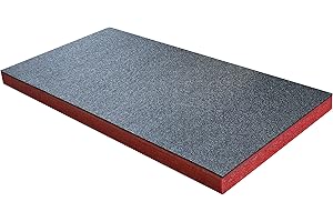 Shadow Foam Foglio medio – 1000 mm x 500 mm | Schiuma tagliata e stacca per l'organizzazione di cassette degli attrezzi, valigette aeree, sistemi di archiviazione fai da te e attrezzi (50 mm, rosso)