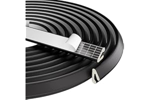 CUYSFEAD 6M Black V-Shape Foam Weather Seal Strip Draught Excluder for Door Frame and Small Gaps,Anti-Collision Self Adhesive Soundproof Windproof Dustproof Stripping,Draft Excluder Insulation Tape