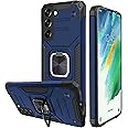 Honeyview ShockProof Case for Samsung Galaxy S21 FE with Ring Kickstand, Bumper Armour Phone Cover for Samsung Galaxy S21 FE - Blue
