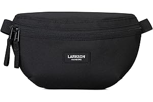 LARKSON Torba nerka damska i męska - Finn - saszetka biodrowa do uprawiania sportu na świeżym powietrzu w mieście - stylowa torba na pasek na festiwal - Crossbody Bag z paskiem - wodoodporna, czarny, Einheitsgröße