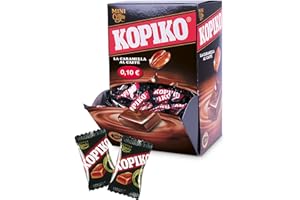 CASA DEL DOLCE KOPIKO Mini Coffee, Caramelle Dure al Caffè Incartate Singolarmente, Display da 800 Gr, Adatte in Ogni Momento per una Pausa Golosa ed Energetica