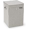 Brabantia - Stackble Laundry Box - Front And Top Opening - Space Efficient - Easy To Unload - Lightweight Grips - Large Opening Dirty Clothes - Grey - 35L