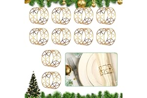 TZQFROCE Servilleteros dorados 10 piezas Servilleteros Juego de Servilleteros Metal Servilletero Holgado Hebillas de Hojas Doradas Servilleteros Hebilla para Boda Fiesta de Vacaciones Aniversario Cena