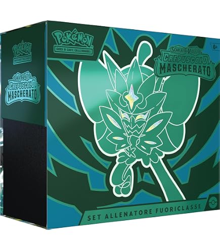 Mini boîte à Collectionner (Maushold) de l'expansion Scarlatto et Violetto - Destiny de Paldea Del GCC Pokémon (2 enveloppes d'expansion, 1 Feuille d'autocollants et 1 Papier illustré), et en Italien