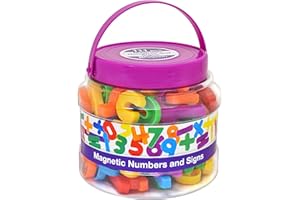PETERKIN CLASSICS | Magnetic Numbers and Signs – 111 Piece Set | Multicoloured Magnetic Numbers | Fridge Magnets | Educational Toys | Ages 3+
