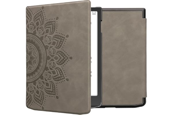 kwmobileÉtui Compatible avec Pocketbook InkPad 4 / Color 3 / Color 2 Coque - Étui à Rabat magnétique tabletteeReader Similicuir - Gris