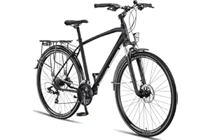 Licorne Bike Rower trekkingowy klasy premium, 28 cali, aluminiowe hamulce tarczowe, rower dla chłopców, dziewcząt, kobiet i mężczyzn, 21-biegowa przerzutka, rower górski, rower crossowy