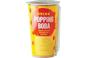 OBOBA Popping Boba Drink, Peach und Lychee Oolong - 1 x 425ml