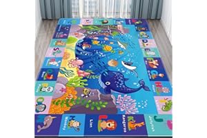 AKUNRUG Baby Play Mat for Floor, Kids Rug Playmat for Crawling, Educational Tummy Time, Soft ABC Design for Toddlers Infants, Playroom Classroom (200X150 CM, Style 3)