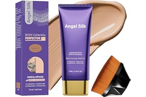 Angel Silk Leg Makeup, Long-lasting Body Coverage Perfector Tattoo Cover Up Makeup, Easy Application, Radiant Glow, Waterproof Transfer-Resistant Body makeup