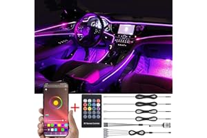 TABEN - Kit de iluminación LED para Interior de Coche con 64 Colores, Impermeable, Ambiente Interior neón Tira de Luces para Coche 1 W CC 12 V 5m (1 Juego)