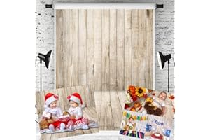 RUYI Wood Plank Photography Backdrop Rustic Wood Children Newborn Photo Vinyl Background Baby Shower Birthday Party Decoration Photo Booth Props 5x7FT