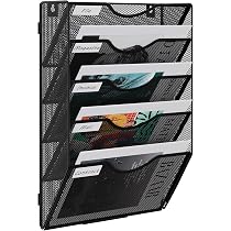 Porte Document Mural A4 En Métal - 14 Niveaux, Organisateur Bureau/Tri, Blanc, 32.5x10.1x111.7 Cm