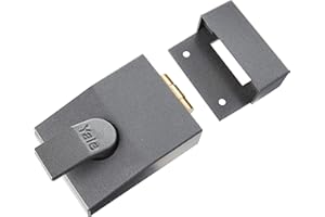 Yale B-81-DMG-PB-60 Standard Nightlatch, Standard Security, Dark Metallic Finish/Brass Cylinder, 60 mm Backset