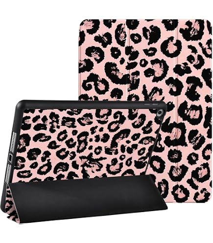 Custodia IPad 11/10a Gen (A16) – Stampa Leopardata, Supporto Pieghevole, Portamatita E Guscio TPU Trasparente