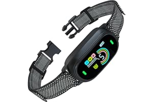 Beoankit Collar Antiladridos Perros Vibración, Automático con 5 Niveles de Sensibilidad Ajustables,3 Modos de Vibración,Fuerte Vibración y Sonido,Resistencia al Agua y Recargable,Negro