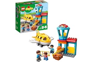 LEGO 10871 Duplo Ma Ville L'aéroport- Set de Construction en Briques avec Un Avion Jouet pour Les Enfants de 2 à 5 Ans