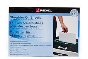 Rexel Arkusze olejowe niszczarki, 12 sztuk, rozmiar A5, konserwacja niszczarki, 2101948, niebieskie