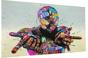 Magic Canvas Art Pop Art B8133 Impression sur toile Motif héros Spiderman Hero 1 pièce de haute qualité 90 x 60 cm