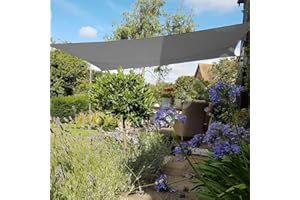 Green Bay Sun Shade Sail Outdoor Garden Patio Yard Party Sunscreen Awning Canopy 98% UV Block Rectangle Anthracite With Free Rope(4x3m)