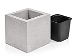 beske-manufaktur Beton Blumentopf | Größe 13x13x13 | 100% Handarbeit Made in Germany | Zeitloses, Elegantes und...