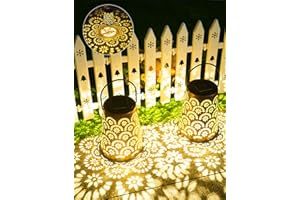 ‎GOFFII Solarlampen für Außen, 2 Stück Gartendeko LED Solar Laternen für Draußen IP65 Wasserdicht Balkon Deko, Solarleuchte Hängend für Dekoration Terrassen, Garten, Gartendeko, Patio, Camping, Rasen