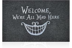 AOAOPQ Funny Door Mats Outdoor Welcome Mats Indoor with Natural Rubber Backing,Smiley Doormats for Entryway Front Back Door Hallway Garage Entrance Mats 45x70 cm Black