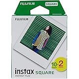 Fujifilm Instax Square Film Pellicola Istantanea, Formato Quadrato, 62x62 mm, Confezione da 20 Foto, Bordo Bianco