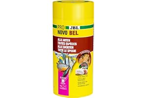 PRONOVO BEL FLAKES, huvudfoder för alla akvariefiskar från 8–20 cm, fiskfoderflingor, storlek M, 1 l
