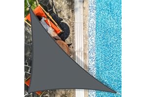 AXT SHADE Tenda a Vela Ombreggiante Impermeabile Triangolo Rettangolo 4x4x5,65m Tenda da Sole Parasole e Protezione Raggi UV per Esterno Terrazza Giardino-Antracite