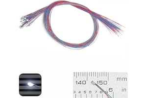 ZZHOB 25PCS Pre-Wired 0805 SMD LEDs(Light Mode: Flashing White Light) Micro LED Light Emitting Diode + with Assembly Accessories