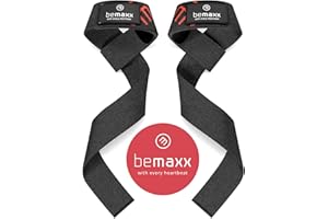 BEMAXX Weight Lifting Straps Wrist Support - PERFECT GRIP, Non Slip for Weightlifting, Deadlift, Bodybuilding | Pro Padded Liftingstraps Set | Gym Fitness Workout Strength Barbell Training, Pull Ups, Muscle