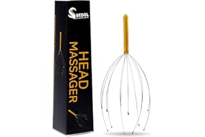 SEDOL Head Massager Scalp Tool – 12-Prong Manual Head Scratcher & Hair Massager for Relaxation, Stress Relief & Scalp Stimulation – Portable Handheld Massage Tool for Men & Women – Gift for Christmas