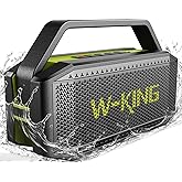 W-KING Subwoofer ile Taşınabilir Loud Bluetooth Hoparl&ouml;rler, (100W Tepe) 60W A&ccedil;ık Hoparl&ouml;r Bluetooth Kablosuz Su Ge&ccedil;irmez Hop