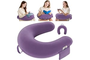 ‎KOSKER Gaming Kissen & Lesekissen, Reading Pillow für das Sitzen auf dem Bett/Sofa/Fußboden, Fütterungs/Häkelkissen mit großer & Ergonomic Gaming Pillow, Gamer Kissen für Ipad/Laptop - Lila