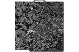 TIOPY Camuflaje + Ondulación de Agua H1H Placa de Construcción de Bambu Lab 257x257mm, Impresión 3D Doble Cara H1H Acero para Muelles para Bambu Lab X1 X1C X1E P1P P1S A1,Sin Base Magnética