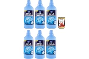 ‎ITALIAN GOURMET E.R. Felce Azzurra Weichspüler Konzentrat Classico 6 x 900 ml | Intensiver Frischeduft, 24 Waschgänge pro Flasche, lange anhaltende Weichheit für Wäsche & Handtücher + Italian Gourmet polpa