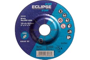 Eclipse Professional Tools A24S125 Depressed Centre Grinding Wheel (125 x 6 x 22.23mm)