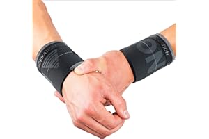 GORNATION Muñequeras Elásticas para Fitness, Calistenia y Levantamiento de Pesas, Soporte de Muñeca para Gimnasio y Entrenamiento de Fuerza, Bandas elásticas de alto rendimiento - 1 Par, Negro/Gris