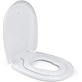 Aqua Bagno | Klozet oturağı, otomatik kapanmalı klozet kapağı, D/O şeklinde 2.0, &ccedil;ıkarılabilir klozet kapağı, beyaz (Junior)
