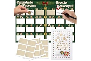 KAÏDENSÏ Calendario Avvento Personalizzato Gratta E Vinci - Calendario Dell'Avvento Creativo Uomo Donna 2025 - Idea Regalo Natale Originale per Lui e Lei