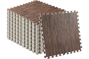 Camiraft Soft Foam Exercise Floor Mats,Interlocking Puzzle EVA mat tiles For Gym, Garage, Home, Office, Workouts, Yoga, Kids Play, Weights and workout Studio - 60 x 60 x 1cm